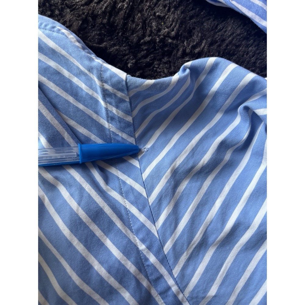Ralph Lauren Shirt Men's L 16.6 Blue Striped Long Sleeve Button Pink Pony - Picture 8 of 12